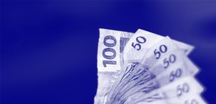 Notas de 100 e de 50 reais